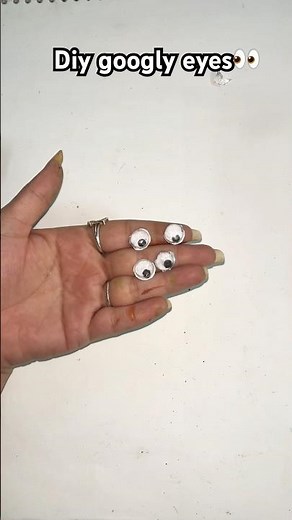 GOOGLY EYES 👀 MAKING AT HOME || how to make googly eyes #shortsfeed #youtubeshorts
