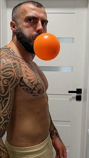 Air-Powered Belly 🤡💪🟠🏋 #absworkout #training