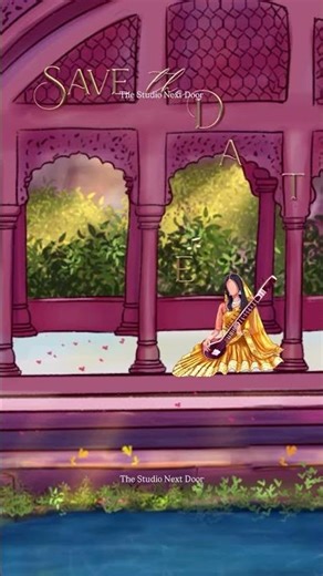 A traditional Rajasthani themed save the date l Digital Wedding Invite l TSND