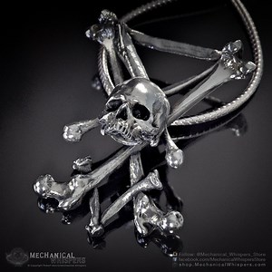 Sigil of Lucifer Skull Pendant Hand Polished Jewelry (satanic Sigil of Lucifer Sigil 9.25 Sterling Silver Bone Necklace Skull Charmtalisman) - Etsy