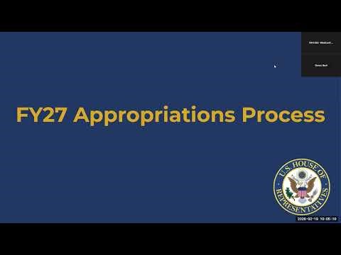 FY27 Congressional Appropriations Process