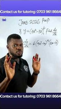 Solve Chain Rule in 30 Seconds- JAMB 2026