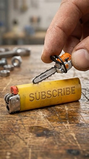 World's smallest STIHL vs gas lighter