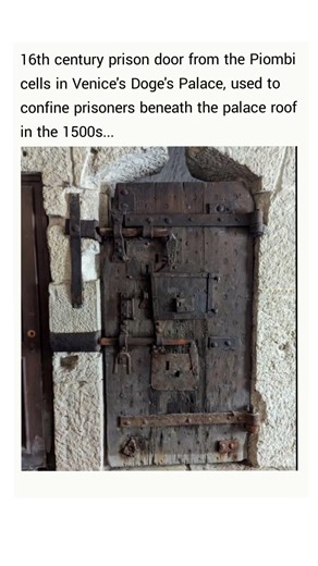 16th century prison door from the Piombi cells in Venice's Doge's Palace
