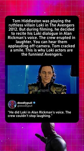 Avengers Blooper: Tom Hiddleston's Perfect Alan Rickman Impression as Loki #marvel #mcu #avengers