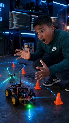 Opstacle avoiding car #TechProjects #Coding #shortsvideo