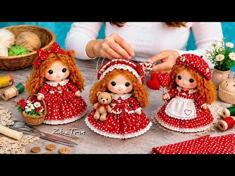 Adorable Fabric Dolls You Can Make It One Evening 🪆/ Great Idea Made From Scrap Fabric