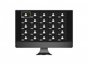 Premium Vector | Video conference user interface video conference calls window overlay 25 windows