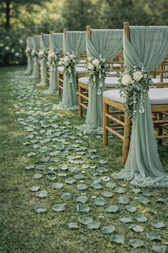 Sage Green Flower Petals Bridal Shower Wedding Aisle Decor Flower Girl Basket Garden Wedding - Etsy