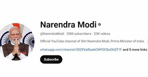 PM Modi becomes first world leader to hit 20 million subscribers on YouTube; check insights of his channel