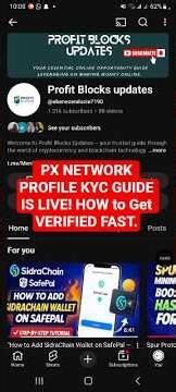 PX NETWORK PROFILE KYC GUIDE IS LIVE! HOW to Get VERIFIED FAST. #PXNetwork #KYCGuide #EarnOnline 🚀