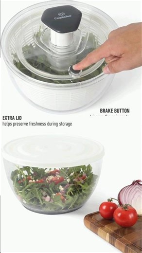 Calphalon Aero 6.3 Qt Salad Spinner, Fruit #kitchen #kitchenorgnizer #kitchenbowl