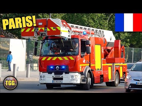 [Paris] Fire Trucks & Ambulances With Lights And Sirens!