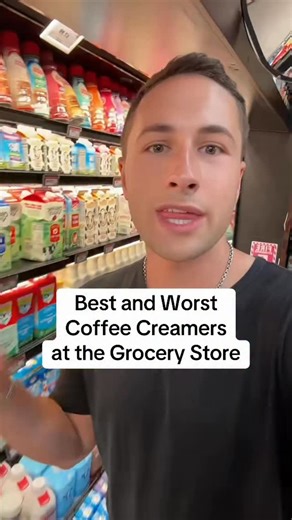 When it comes to coffee creamers, do yourself a favor and ditch Coffee Mate and International Delight. They’re packed with unnecessary additives that can leave you feeling sluggish and off. Instead, choose better options like MALK Organics, Califia Farms (organic line only), Forager Project, Laird Superfood, or Organic Valley half & half. Bonus tip: froth protein powder into milk and add it to your coffee for a creamy upgrade and extra protein ☕💪 | Health With Hunter