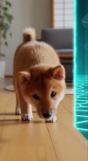 🐕✨ Shiba Puppy Steps Into Another Dimension | AI-Generated Sci-Fi World