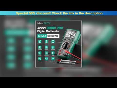 Unboxing MASTFUYI Digital Multimeter 6000 Count AC/DC 2000V/20A True RMS Temperature Tester for Ele