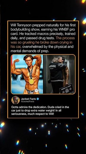 Will Tennyson prepped naturally for his first bodybuilding show, earning his WNBF pro card