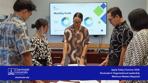 Chaminade University’s online Doctorate in Organizational Leadership gives you the expertise to inspire teams, drive results, and transform your organization. With a real-world approach and guidance from top-notch faculty, it’s designed for professionals ready to make an impact. | Chaminade University of Honolulu, HI | Facebook