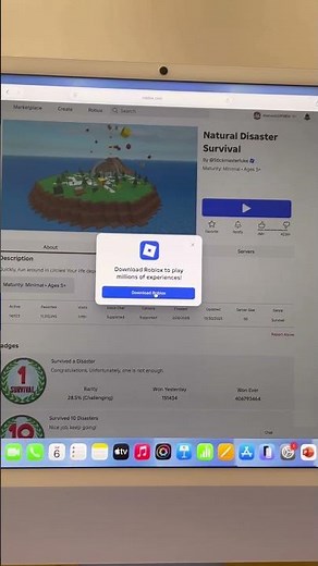 Downloading Roblox on apple computer at apple￼