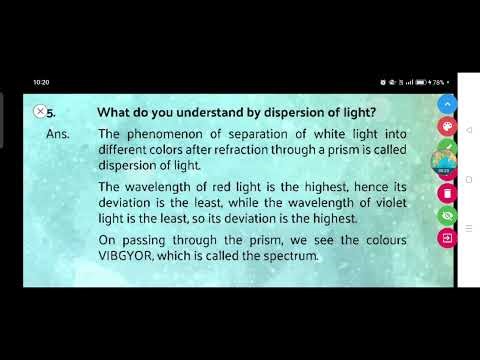 What do you understand by dispersion of light?