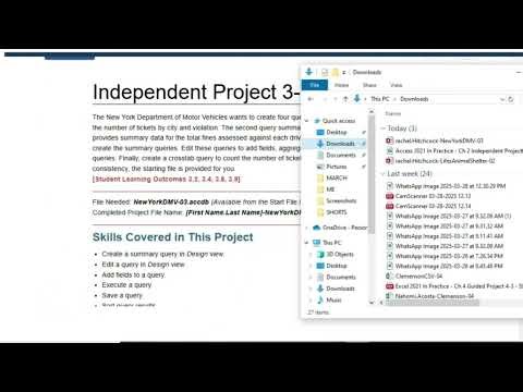 Access 2021 In Practice - Ch 3 Independent Project 3-5 | Simnet 2024 & 365 Chapter 3
