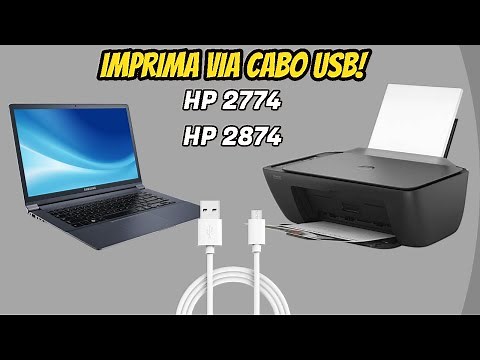 Conectar e imprimir via cabo USB HP Deskjet 2874