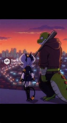 Zombie Rex and Serial Designation J the father and daughter sunset