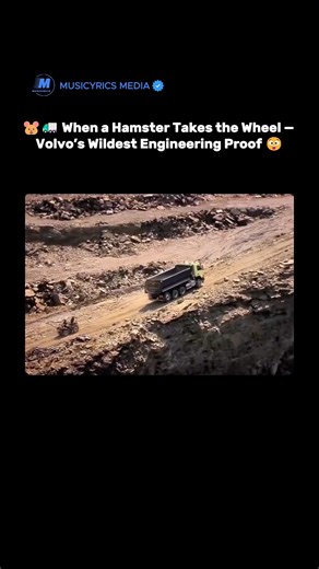 Musicyrics Media on Instagram: "🐹🚛 When a Hamster Takes the Wheel — Volvo’s Wildest Engineering Proof 😲 Sounds fake… but it actually happened. Volvo proved the precision of Volvo Dynamic Steering by letting a 175-gram hamster named Charlie steer a 15-ton truck — for real. Placed inside a custom wheel wired directly to the steering system, every tiny movement of the hamster translated into real steering inputs 🧠⚙️ The truck then navigated narrow, steep quarry roads in northwest Spain without 