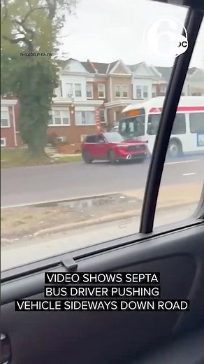Video shows SEPTA bus driver pushing vehicle sideways down road in Philadelphia
