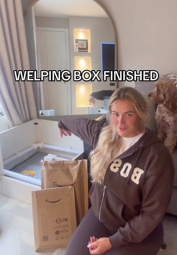 Bella’s Whelping Box Setup for Upcoming Puppies