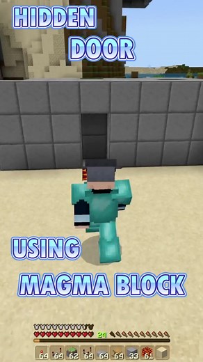 #Secret ENTRANCE using Cailbrated Sculk Sensor! #minecraft #minecrafttutorial #minecraftsurvival #redstone #minecraftbedrock #minecrafter #minecraftredstone