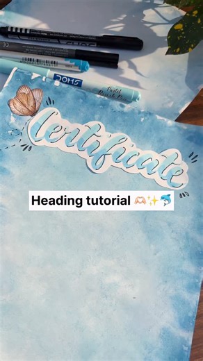 Gurleen Kaur🌼| Artist on Instagram: "Header tutorial 💕🫶🏻Most asked #smallbusiness #heading #calligraphy #calligraphytutorials #diy"