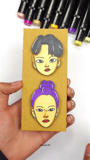 Kpop Saja Boys Demon Hunters Cardboard Art Craft Idea Game 😍 #puzzlegame #craftwork