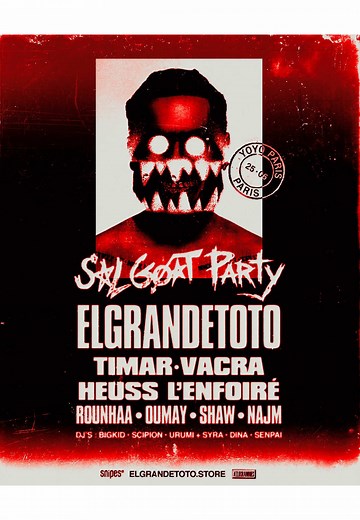 Rendez-vous sur elgrandetoto.store pour prendre vos place pour la release party jeudi soir au YOYO | Palais de Tokyo ! 🔥