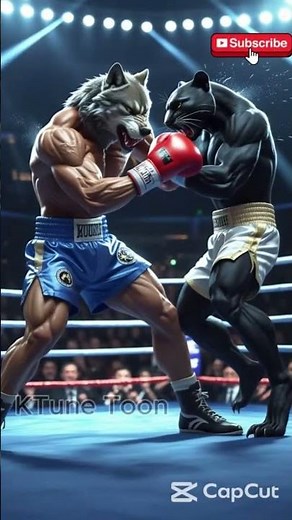 "Wolf vs Panther 🥊 Epic Boxing Fight | 3D Animation Shorts"