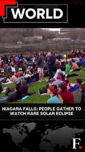 #FPReels: Niagara Falls was the backdrop for a spectacle as a total solar eclipse graced North America for the first time in seven years, stretching from Mexico to Canada and covering the United States. A solar eclipse occurs when the moon passes between Earth and the sun, thereby obscuring the image of the sun for a viewer on Earth. Skywatchers gathered over Niagara Falls to witness the rare cosmic event, gasping as the moon gradually moved in front of the sun, blocking out its rays. For a few 