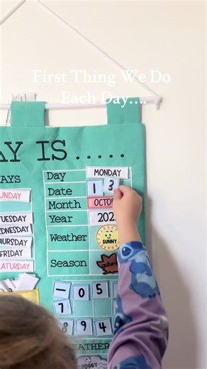 Learning the days of the week, months, and weather has never been easier with this!! We love it and use it every day!! #homeschool #learningthroughplay #handsonlearning #momoftiktok #LiveOutlandish