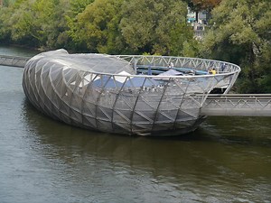 Murinsel (Island in the Mur) in Graz, Austria
