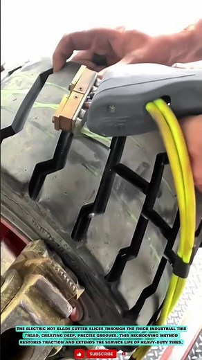 Tire Regrooving Tool: Electric Hot Blade Cutter for Deep Industrial Tread Carving #innovationtools