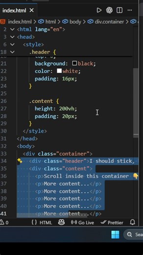 Why position: sticky Is Not Working