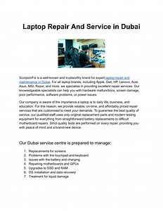 Laptop Repair And Service in Dubai - SlideServe