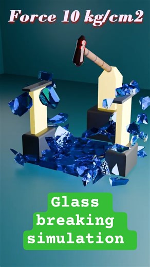 glass breaking with different forces