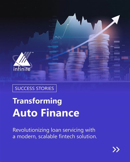 𝗥𝗲𝗱𝗲𝗳𝗶𝗻𝗶𝗻𝗴 𝗔𝘂𝘁𝗼 𝗙𝗶𝗻𝗮𝗻𝗰𝗲 𝘄𝗶𝘁𝗵 𝗡𝗲𝘅𝘁𝗚𝗲𝗻 𝗙𝗶𝗻𝗧𝗲𝗰𝗵 ✨ Infinite partnered with a leading FinTech innovator to modernize auto lending - transforming legacy systems into a scalable, cloud-native platform powered by AI and automation. 🔗 Read more: https://www.infinite.com/lending/case-study/transforming-auto-finance-shaping-the-future-of-auto-finance-with-fintech/ #FinTechInnovation #CloudTransformation #AutoFinance #DigitalLending #InfinitePossibilities | Infinite C