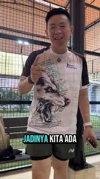 gegara adel n riri... tp maan soalnya SUNDAY PADEL ada ball machine #padeltraining #padelpractice