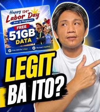 Gcash nakaraan ngayon 51GB FREE Data Ngayong Labor Day?! Legit Ba o Scam? Alamin Natin!
