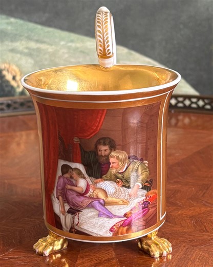 Antique KPM Berlin Porcelain Cabinet Cup “murder of the Princes” Gilt Paw Feet, Early 19th Century. Prized Possessions USA. - Etsy