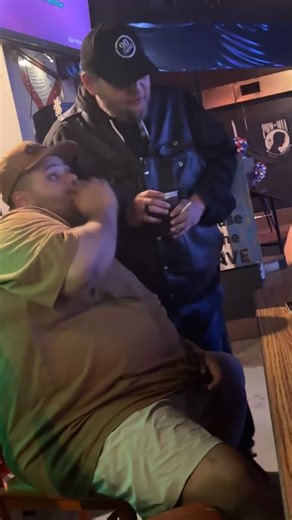 This is the face of “when you hear your dad cuss for the first time”. #karaoke #americanlegion #bar #saturdaynight #fyp