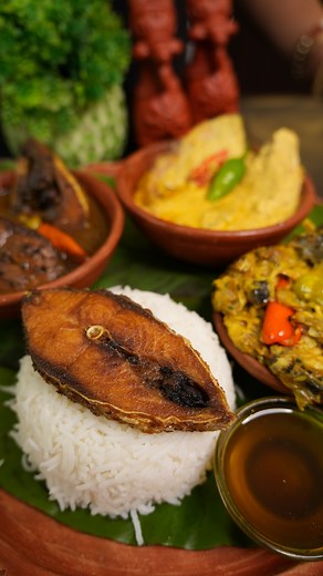 669K views · 10K reactions | Hilsha Thali ASMR #asmr #asmrcooking #fblifestyle | Food Code | Facebook