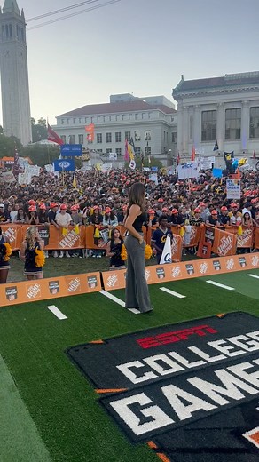 Jen Lada on Instagram: "BTS GameDay in Berkeley 🎥: @thebaldgirl 🧡"