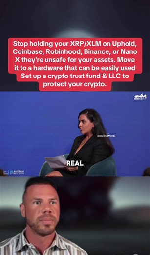 Stop holding your XRP/XLM on Uphold, Coinbase, Robinhood, Binance, or Nano X they're unsafe for your assets. Move it to a hardware that can be easily used Set up a crypto trust fund & LLC to protect your crypto. #xrpledger #xrparmy #fyp #turbotaxandrelax #byebyesundayblues